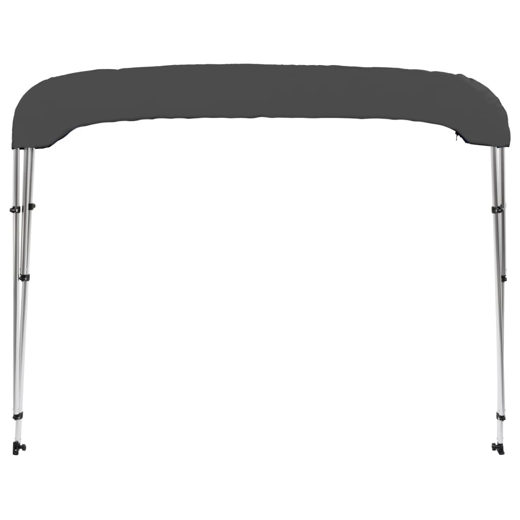 antracitszürke háromágú bimini tető 183 x 160 x 137 cm