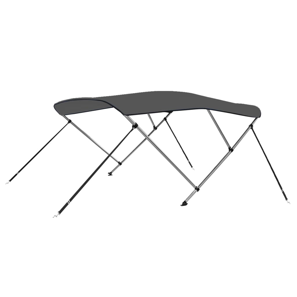 antracitszürke háromágú bimini tető 183 x 196 x 137 cm