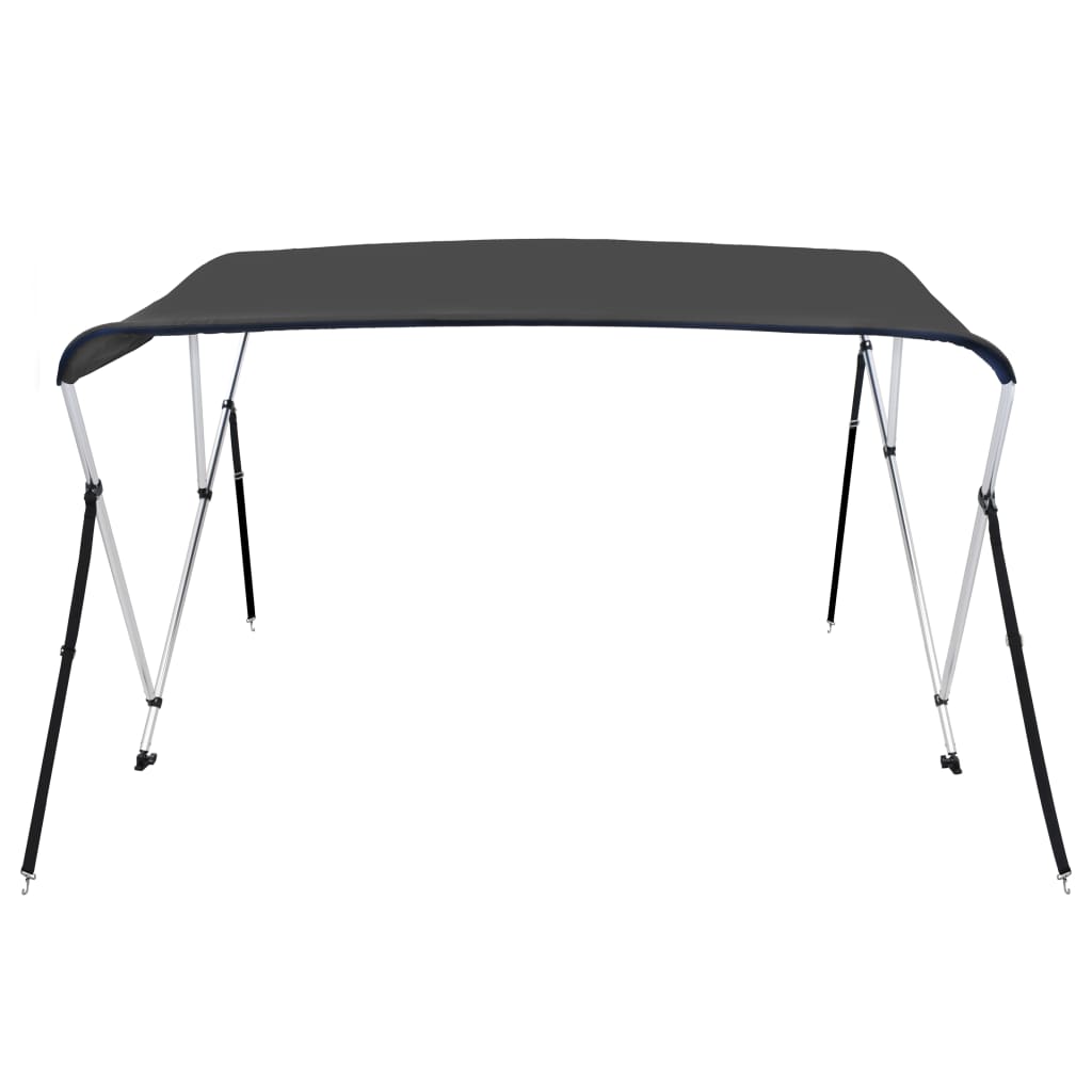 antracitszürke háromágú bimini tető 183 x 196 x 137 cm