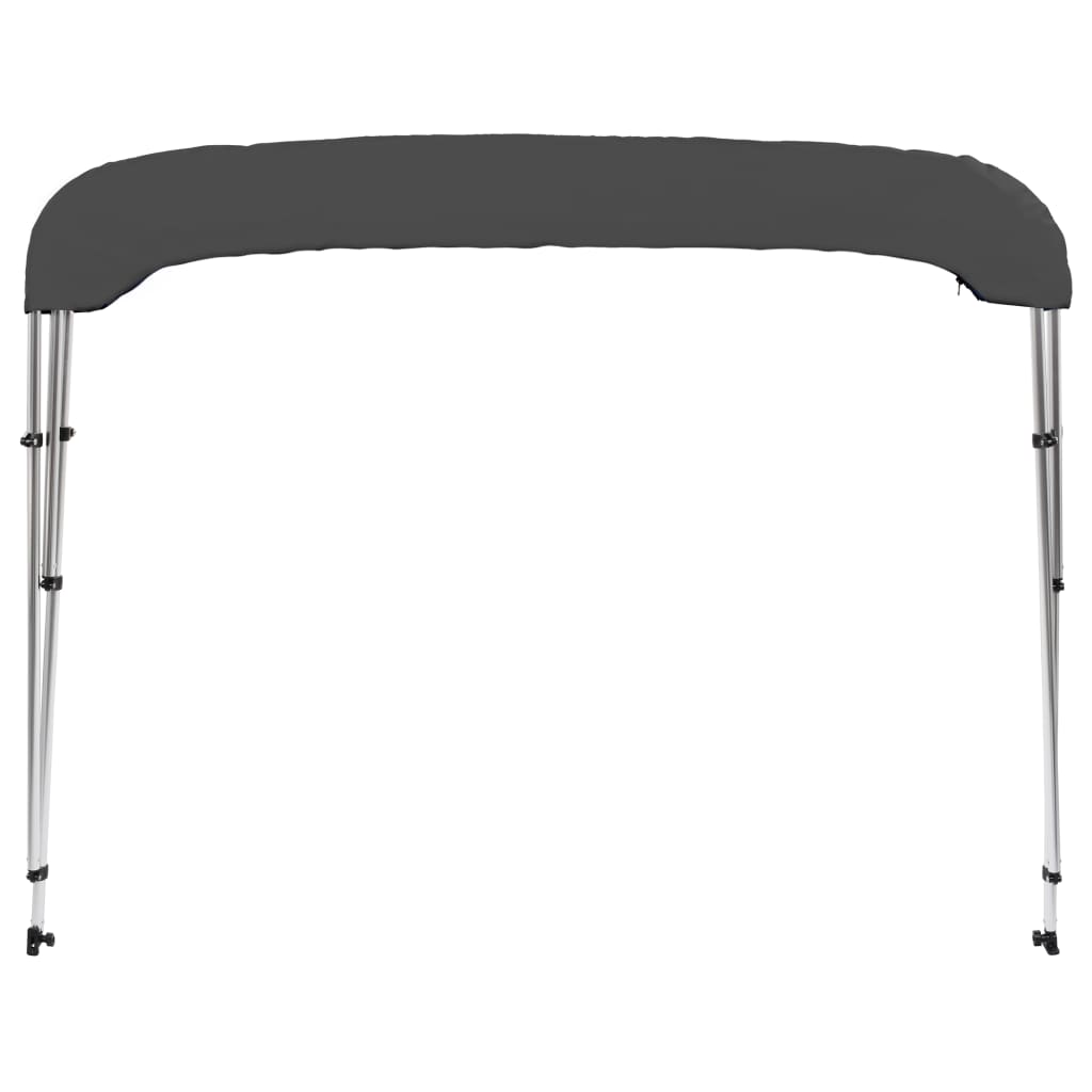 antracitszürke háromágú bimini tető 183 x 196 x 137 cm