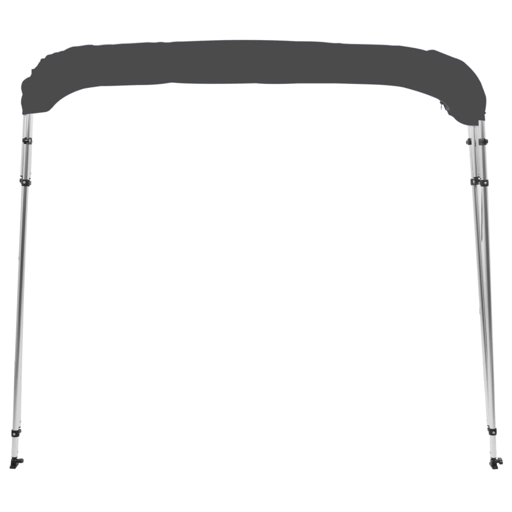 antracitszürke négyágú bimini tető 243 x 196 x 137 cm