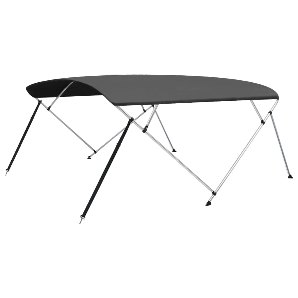 antracitszürke négyágú bimini tető 243 x (230-244) x 137 cm