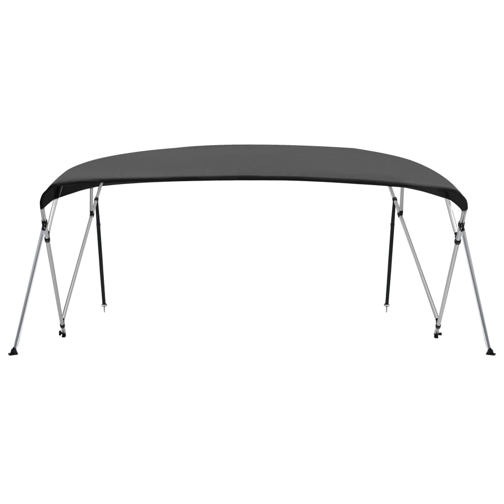 antracitszürke négyágú bimini tető 243 x (230-244) x 137 cm
