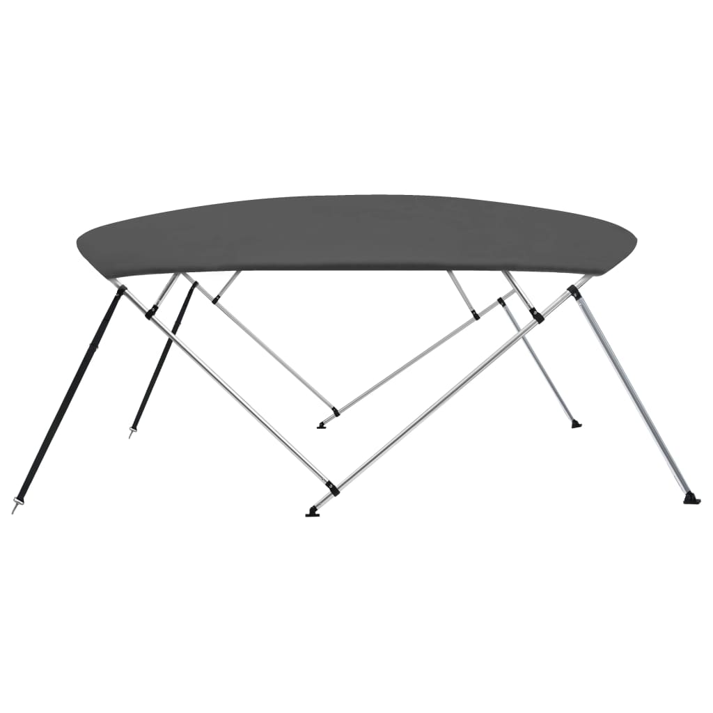 antracitszürke négyágú bimini tető 243 x (230-244) x 137 cm