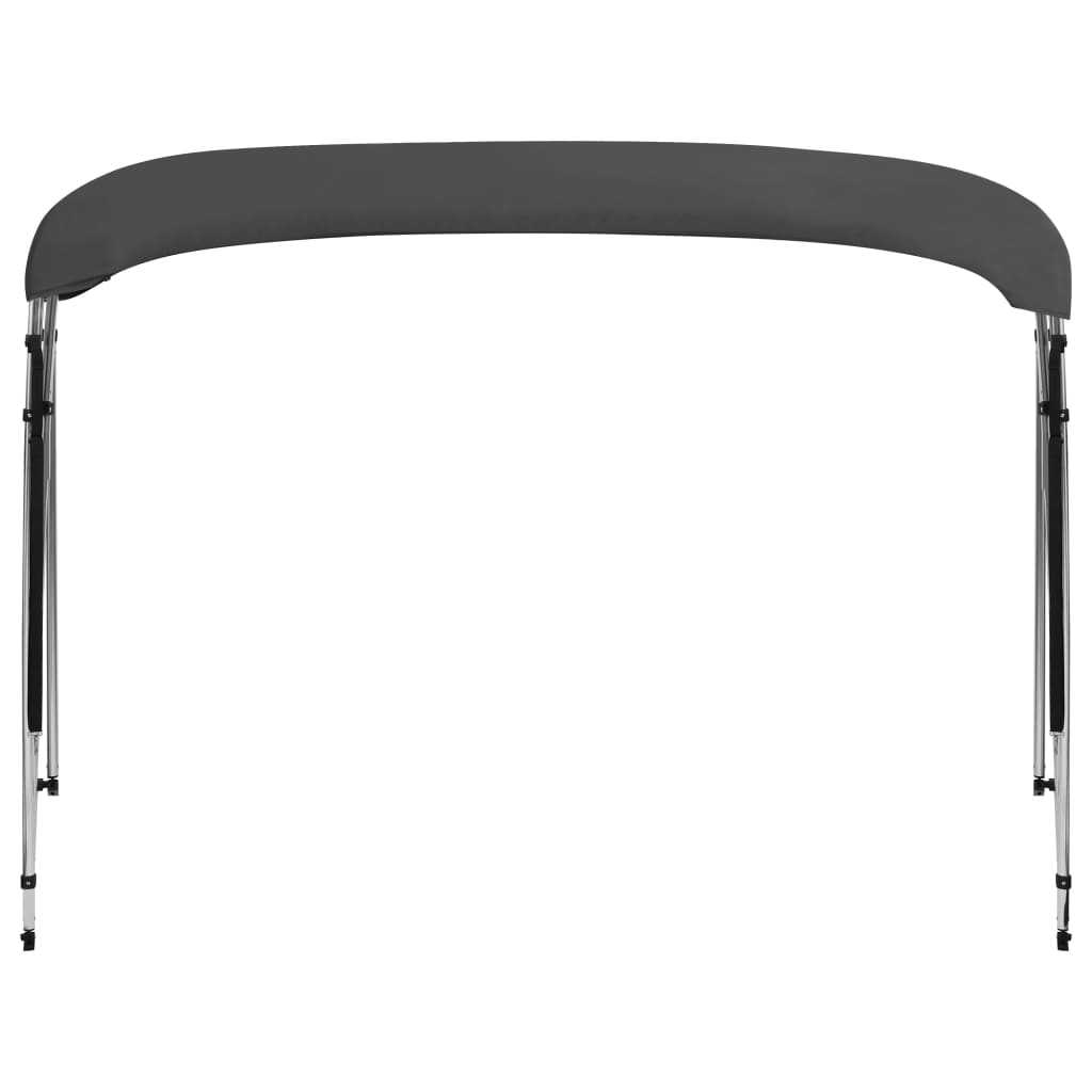 antracitszürke négyágú bimini tető 243 x (230-244) x 137 cm