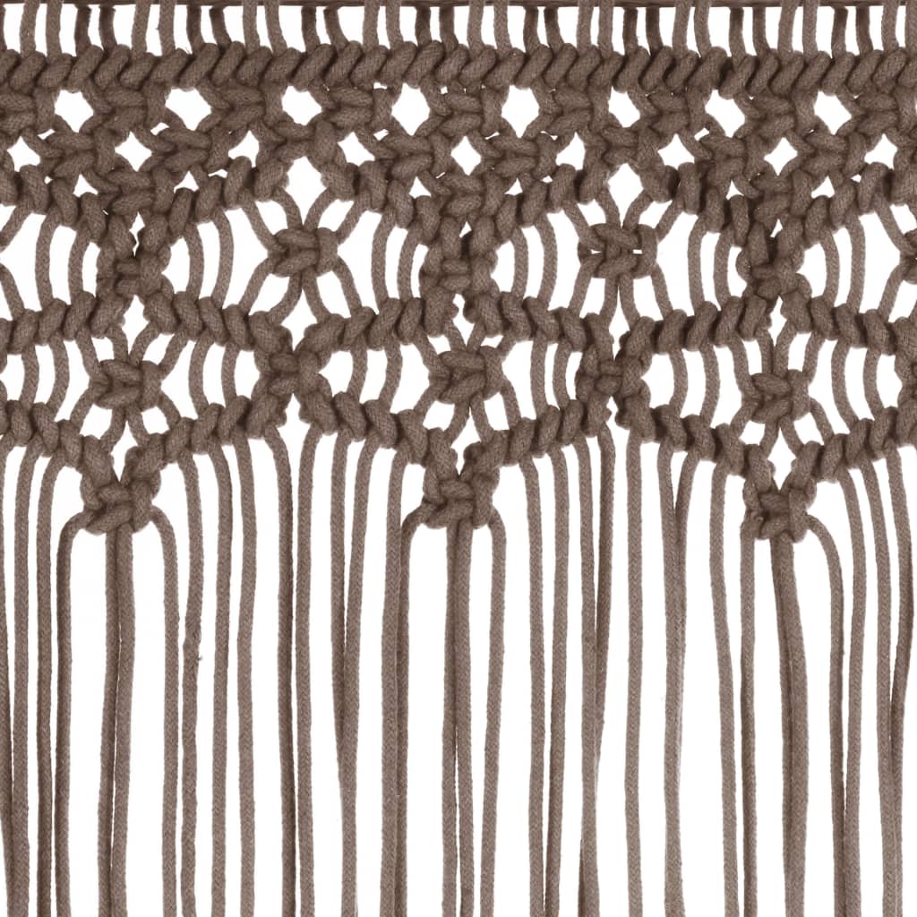tópszínű makramé pamutfüggöny 140 x 240 cm