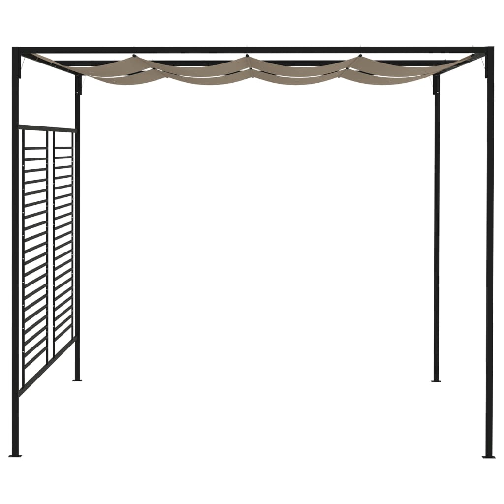 tópszínű pavilon behúzható tetővel 3 x 4 x 2,3 m 180 g/m²