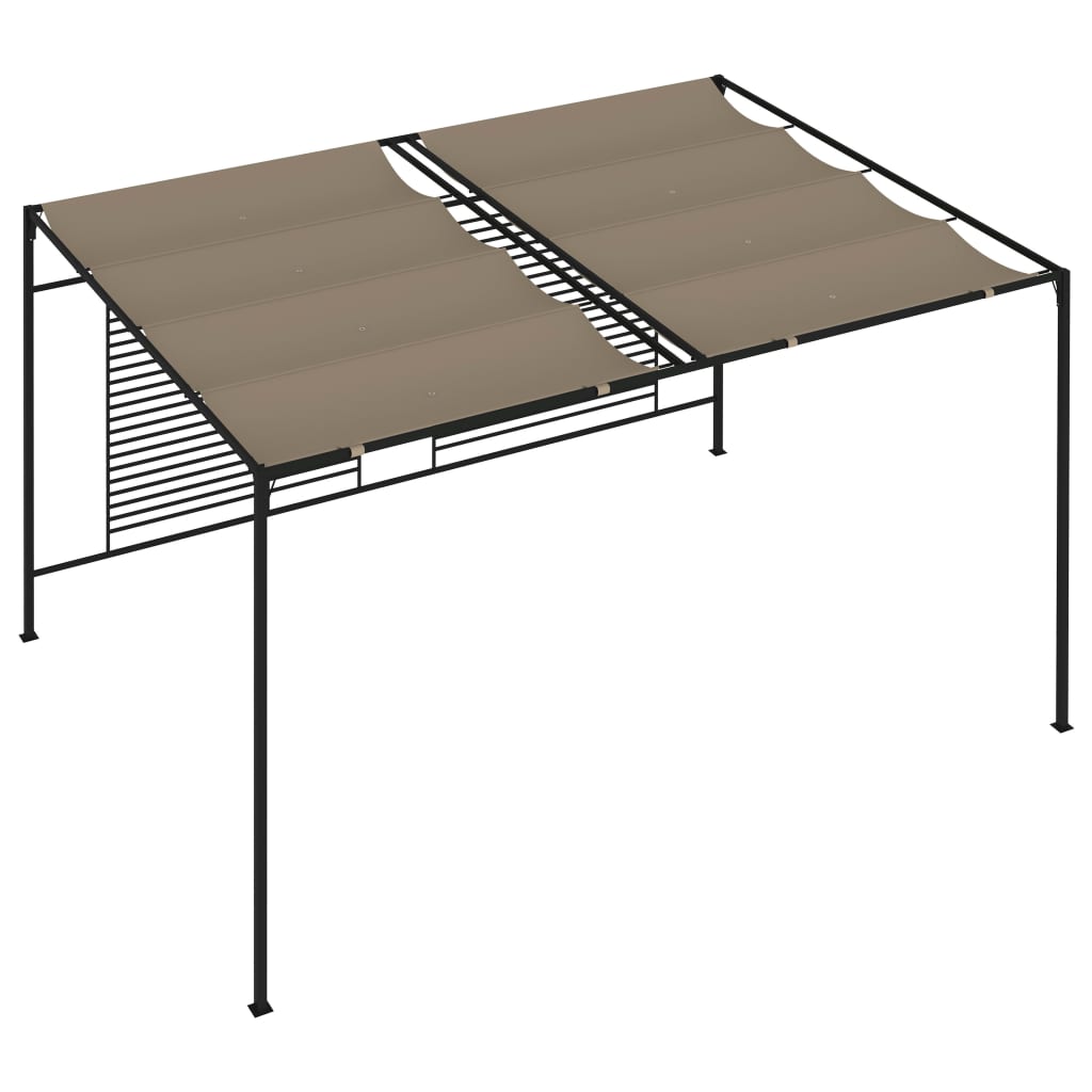 tópszínű pavilon behúzható tetővel 3 x 4 x 2,3 m 180 g/m²