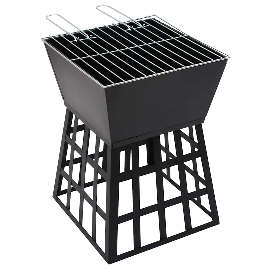 2 az 1-ben acél tűzrakó és grillező 34 x 34 x 48 cm