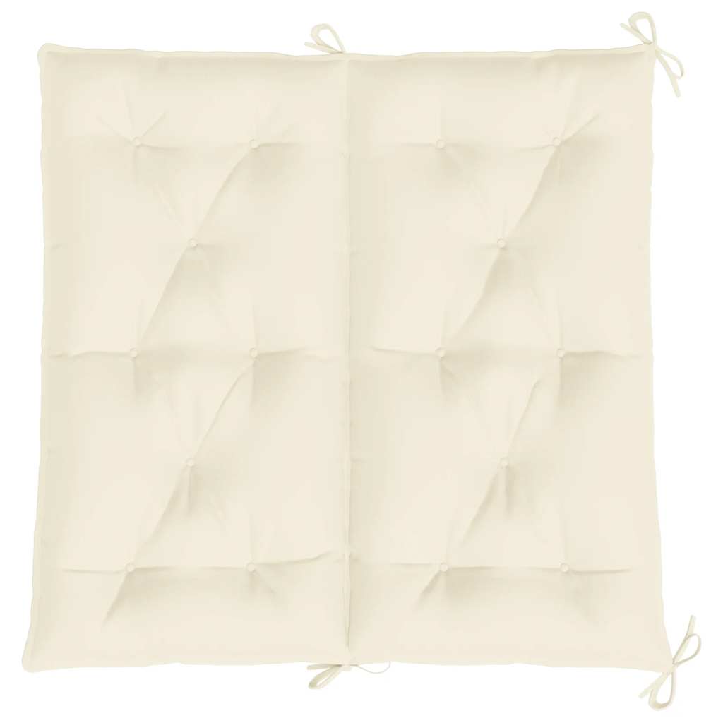 krémfehér oxford szövet kerti padpárna 100 x (50+50) x 7 cm
