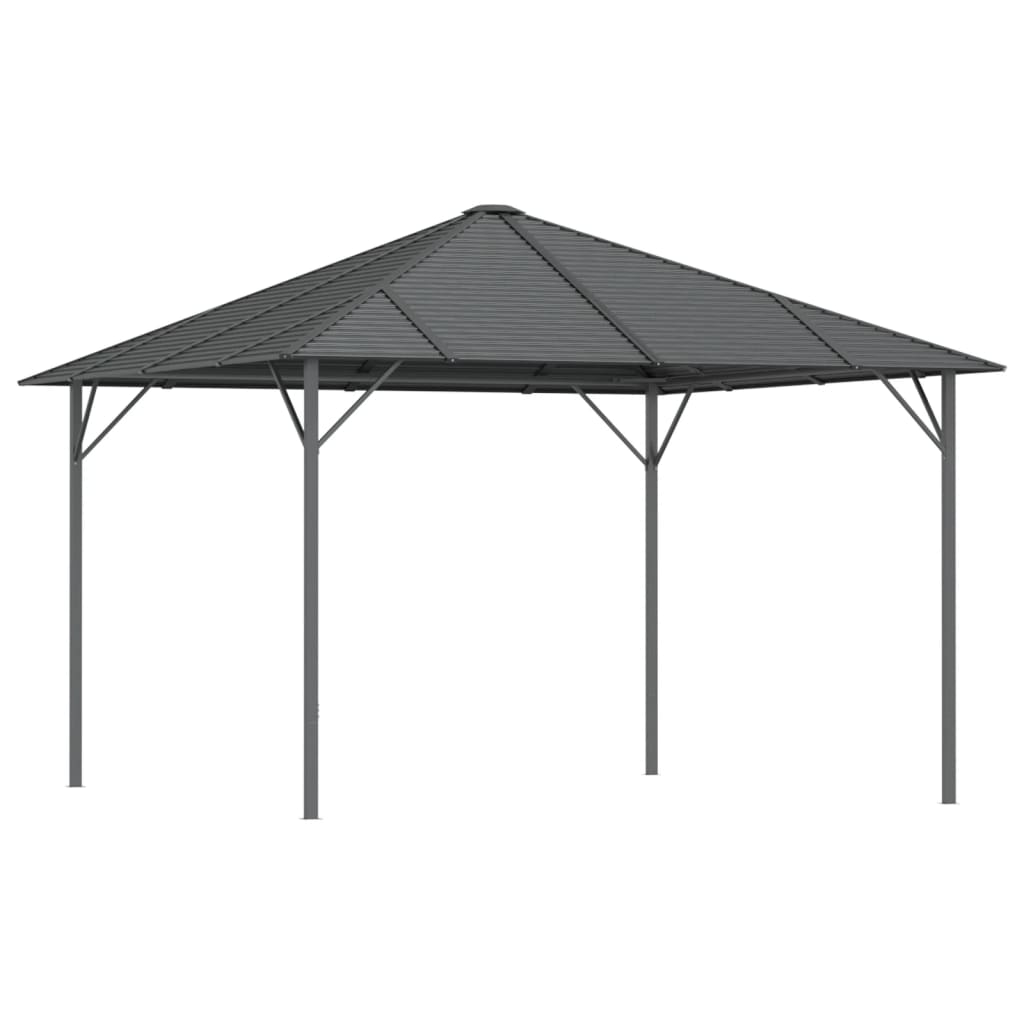 antracitszürke pavilon tetővel 3 x 3 m
