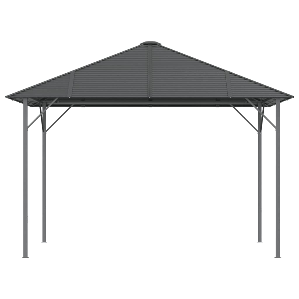 antracitszürke pavilon tetővel 3 x 3 m