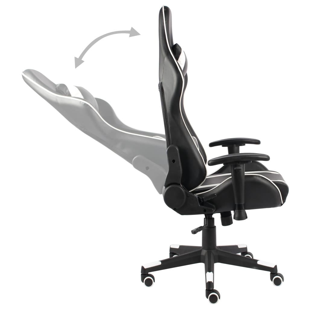 fehér PVC forgó gamer szék