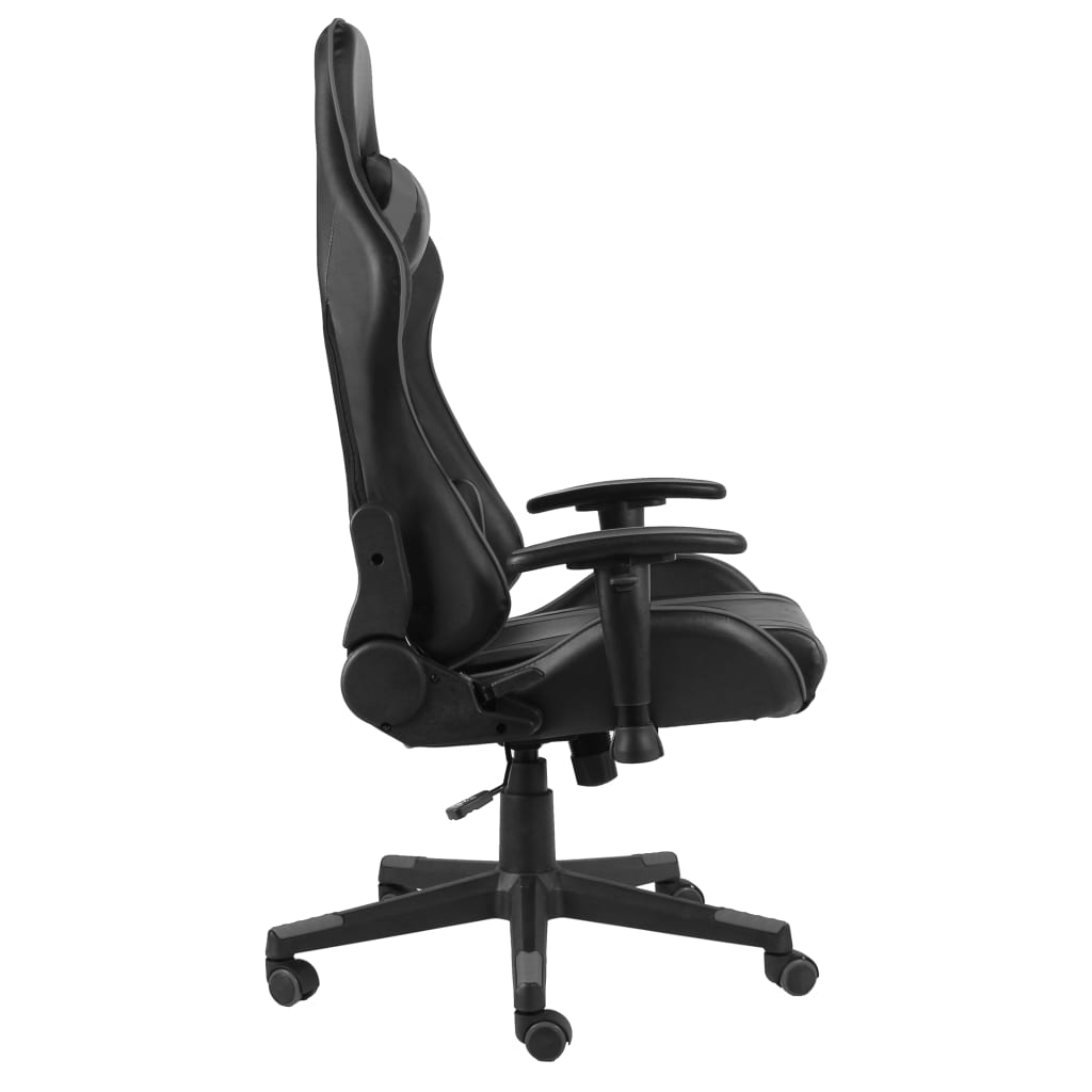 szürke PVC forgó gamer szék