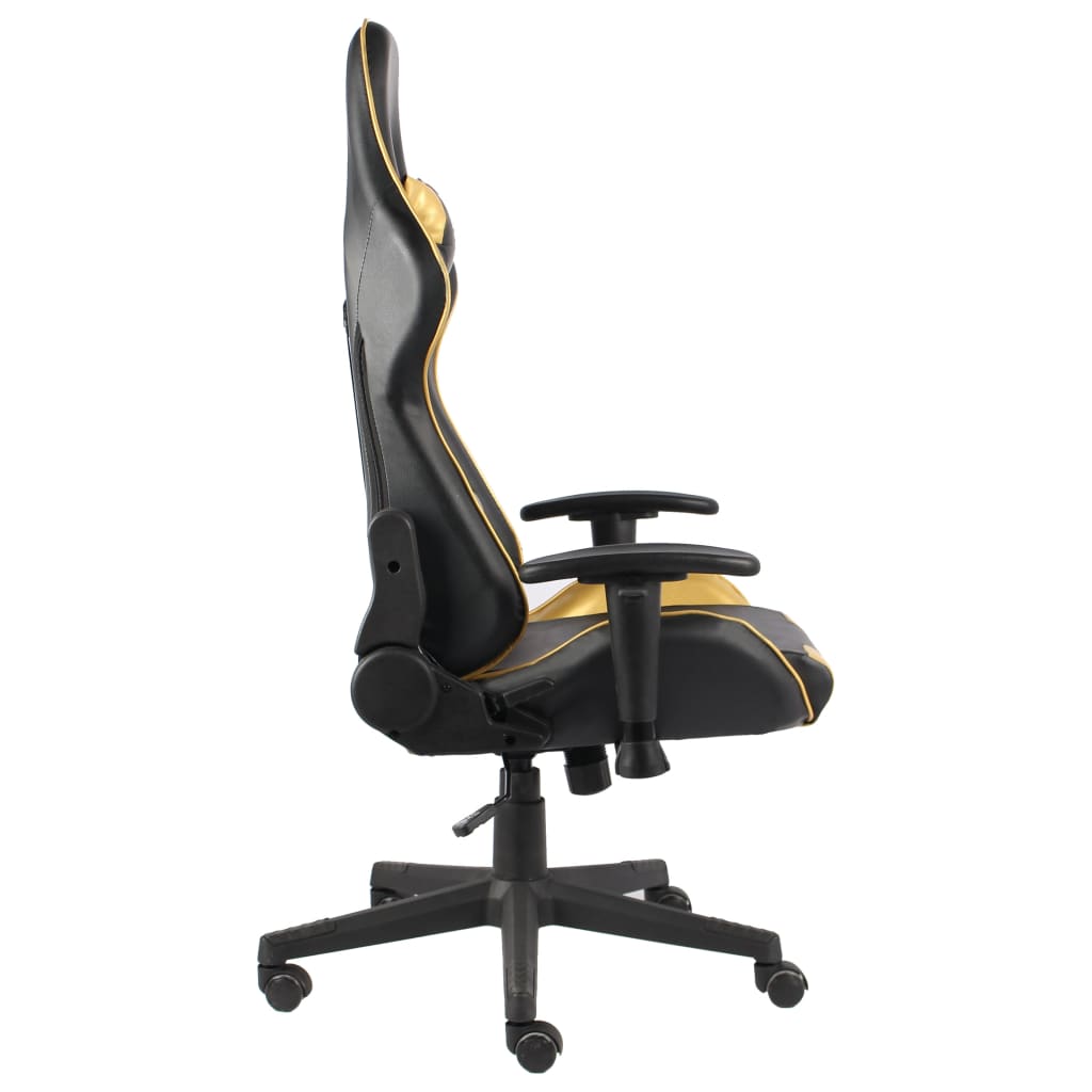 aranyszínű PVC forgó gamer szék