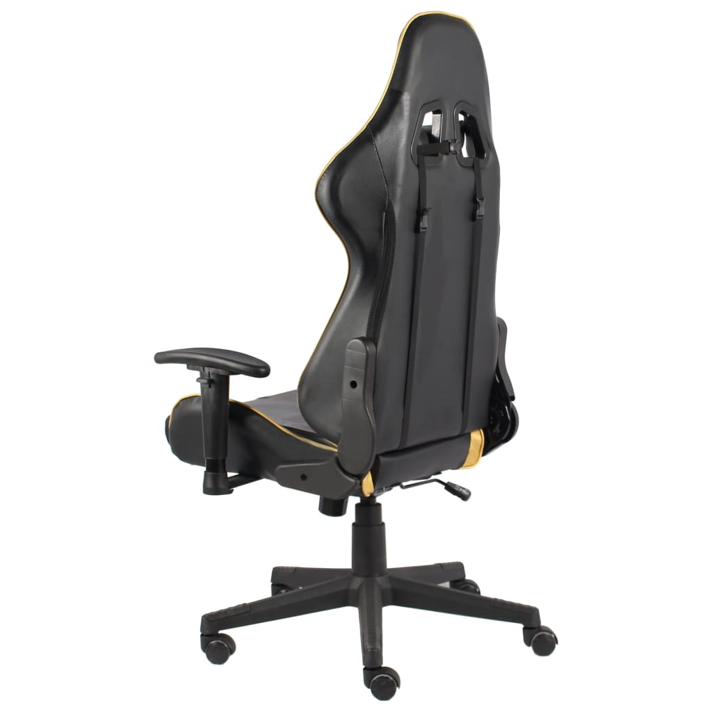 aranyszínű PVC forgó gamer szék
