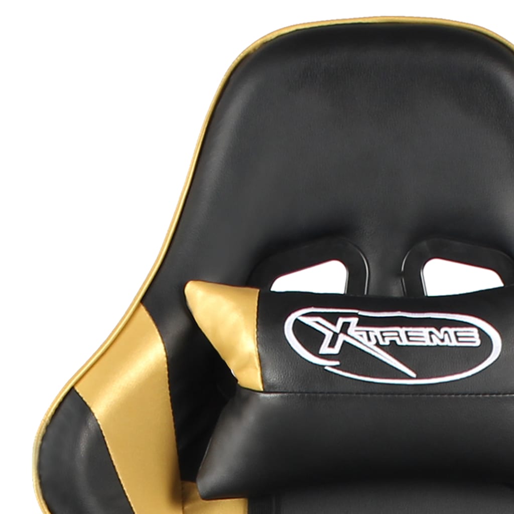 aranyszínű PVC forgó gamer szék