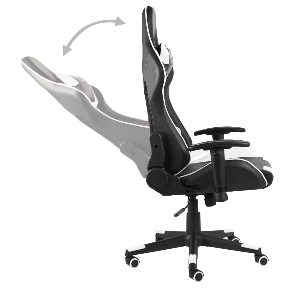 fehér PVC forgó gamer szék