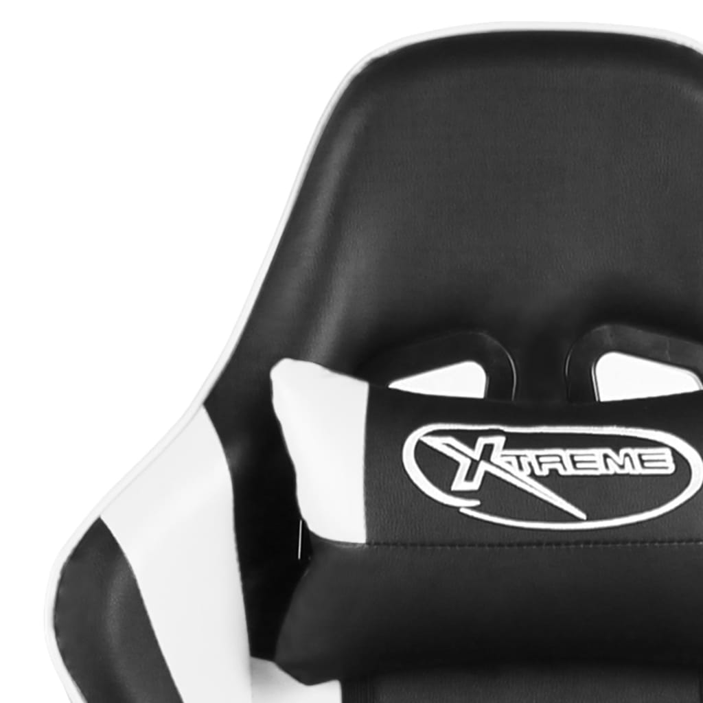 fehér PVC forgó gamer szék