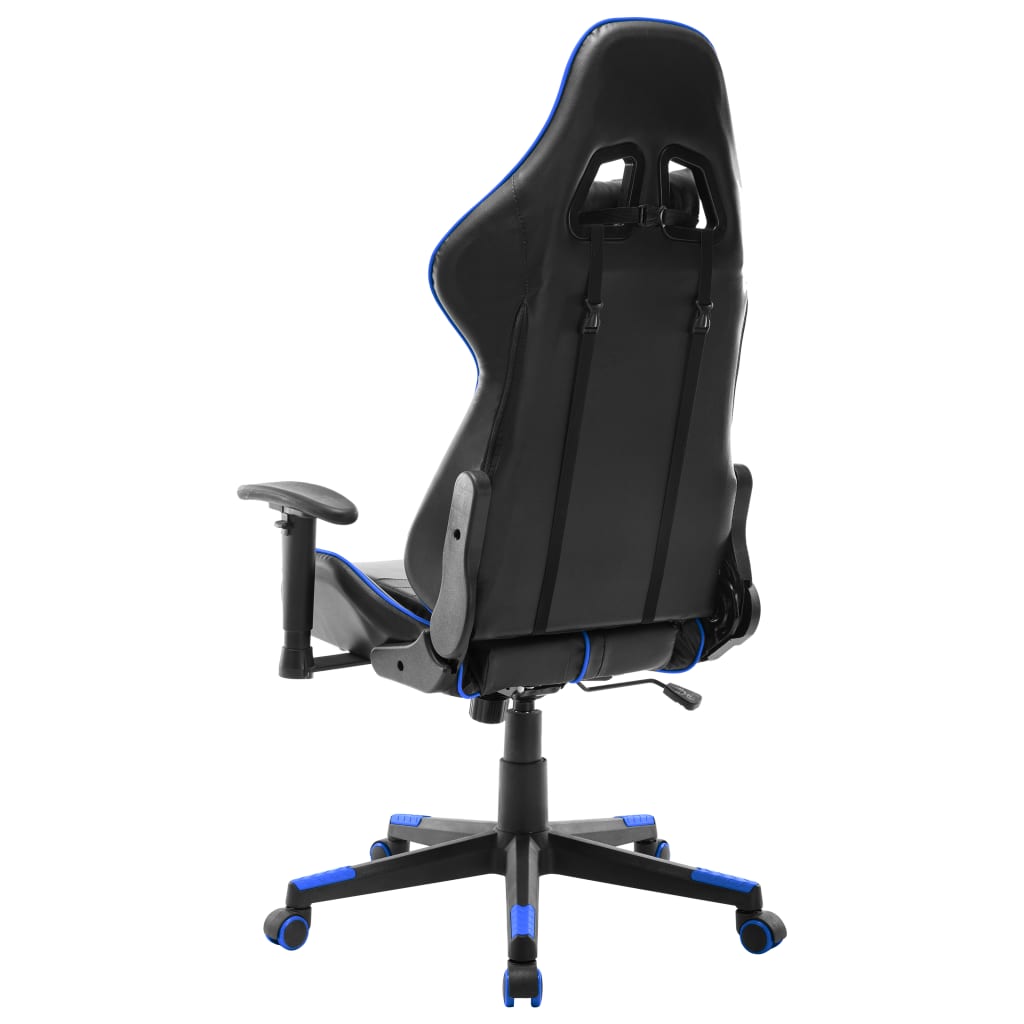 fekete és kék műbőr gamer szék