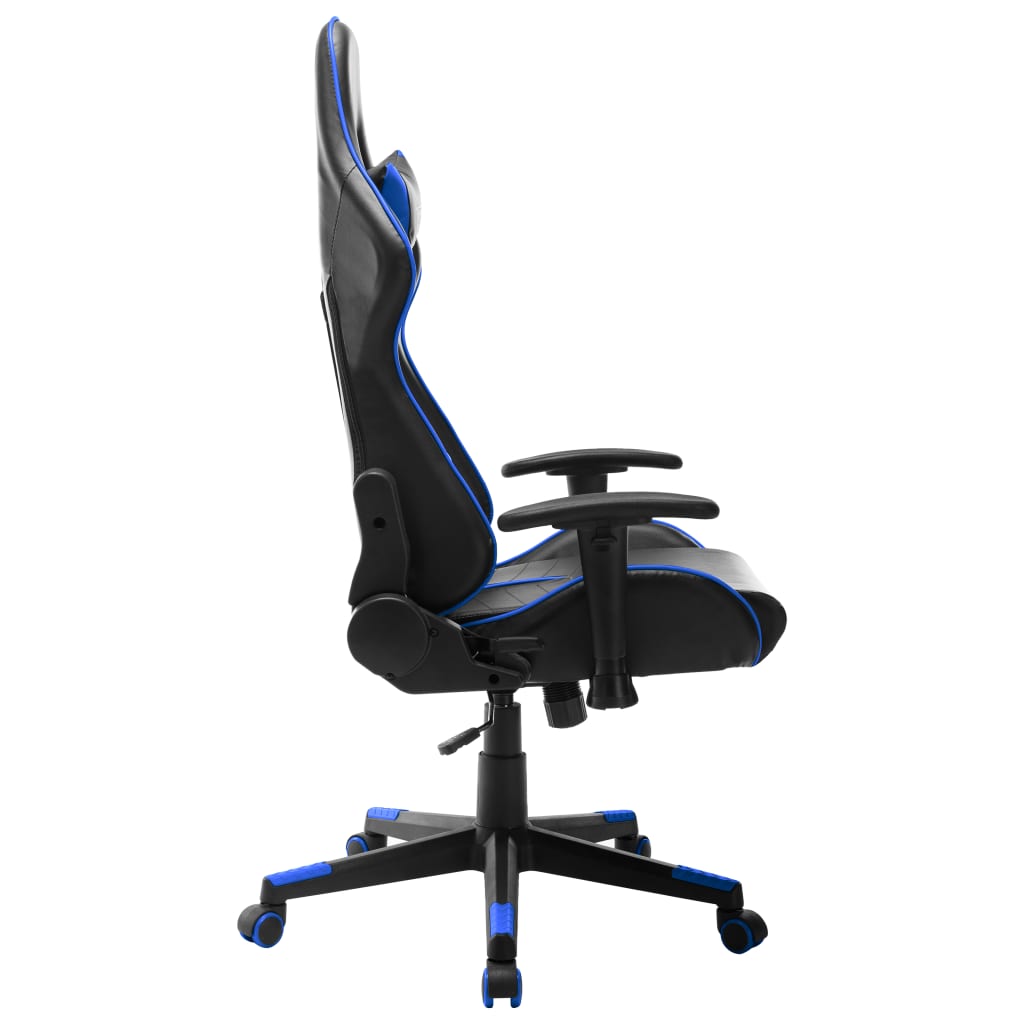 fekete és kék műbőr gamer szék
