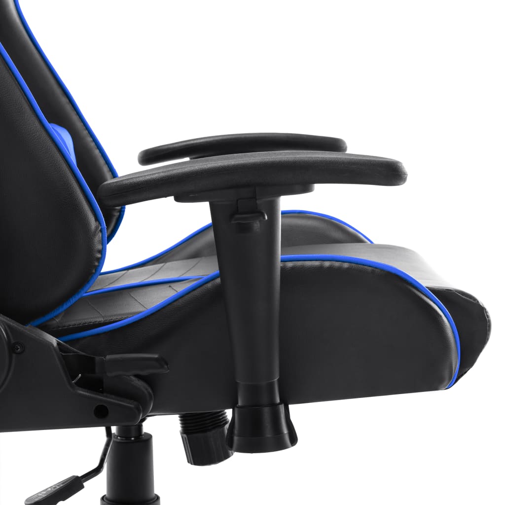 fekete és kék műbőr gamer szék