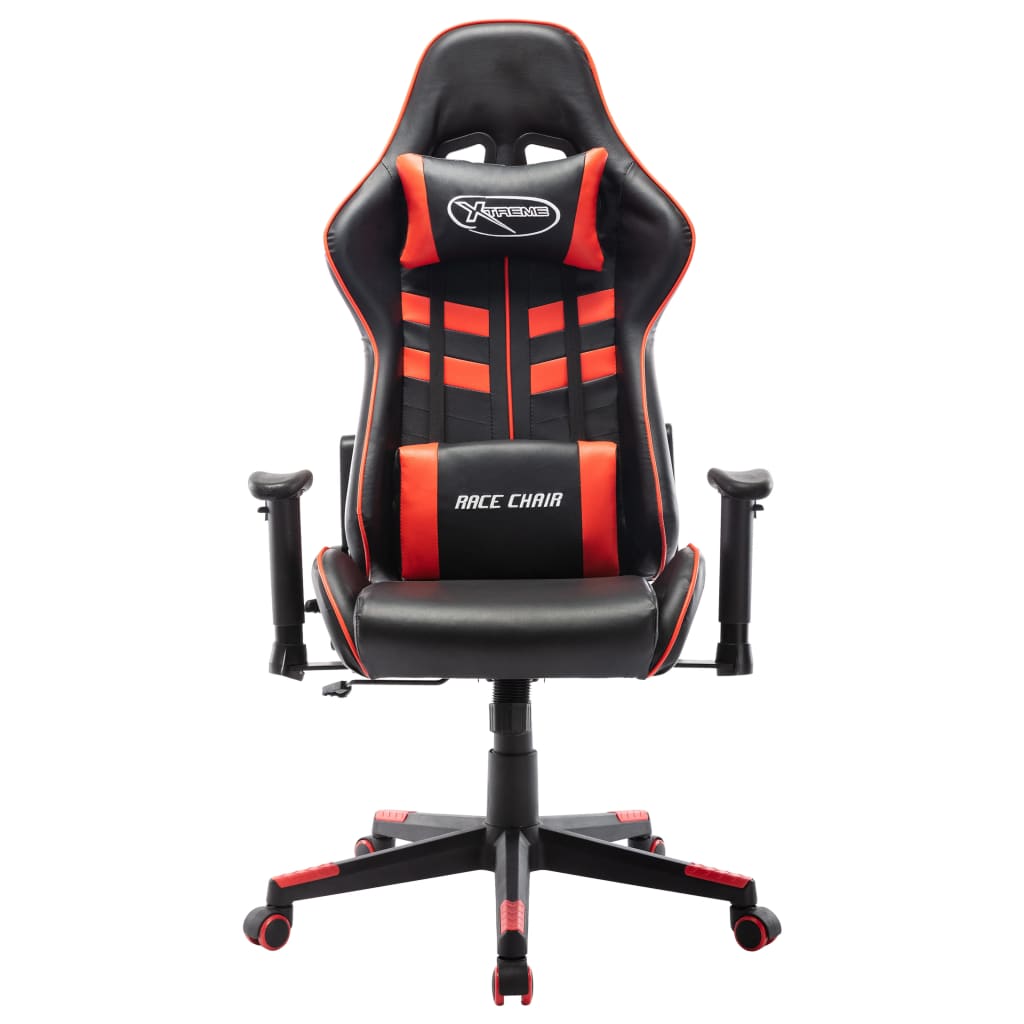 fekete és piros műbőr gamer szék