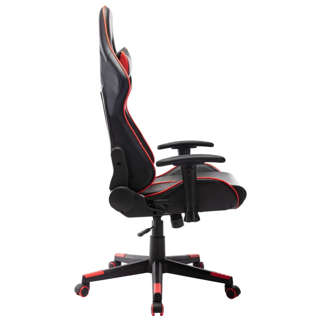 fekete és piros műbőr gamer szék