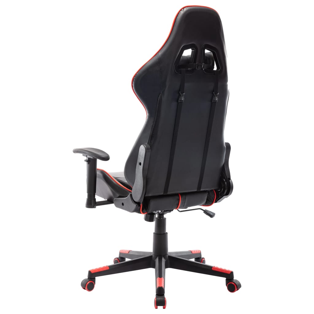fekete és piros műbőr gamer szék