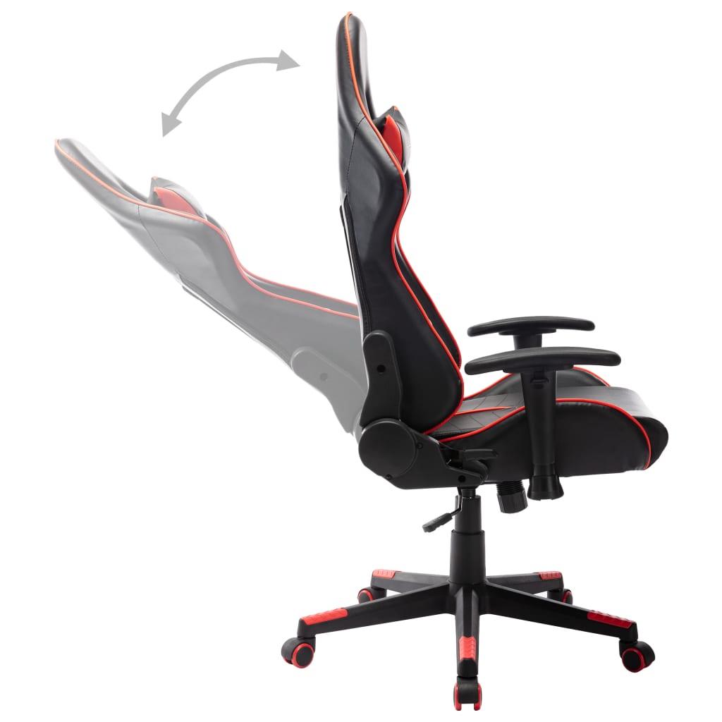 fekete és piros műbőr gamer szék