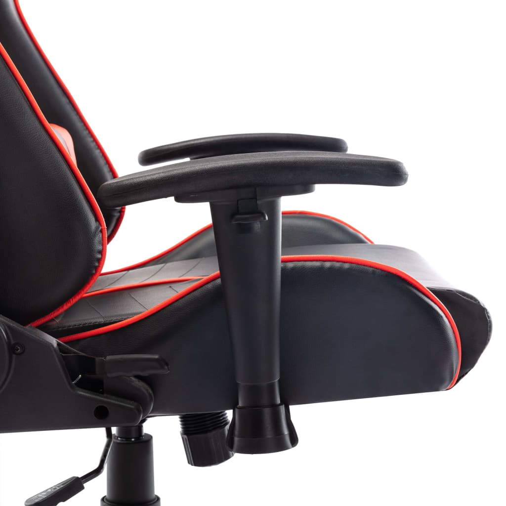fekete és piros műbőr gamer szék