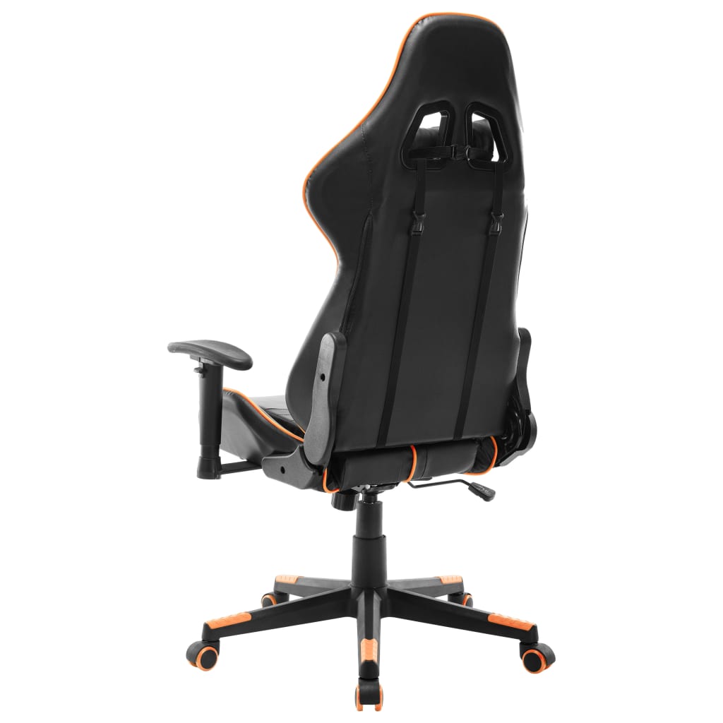 fekete és narancssárga műbőr gamer szék