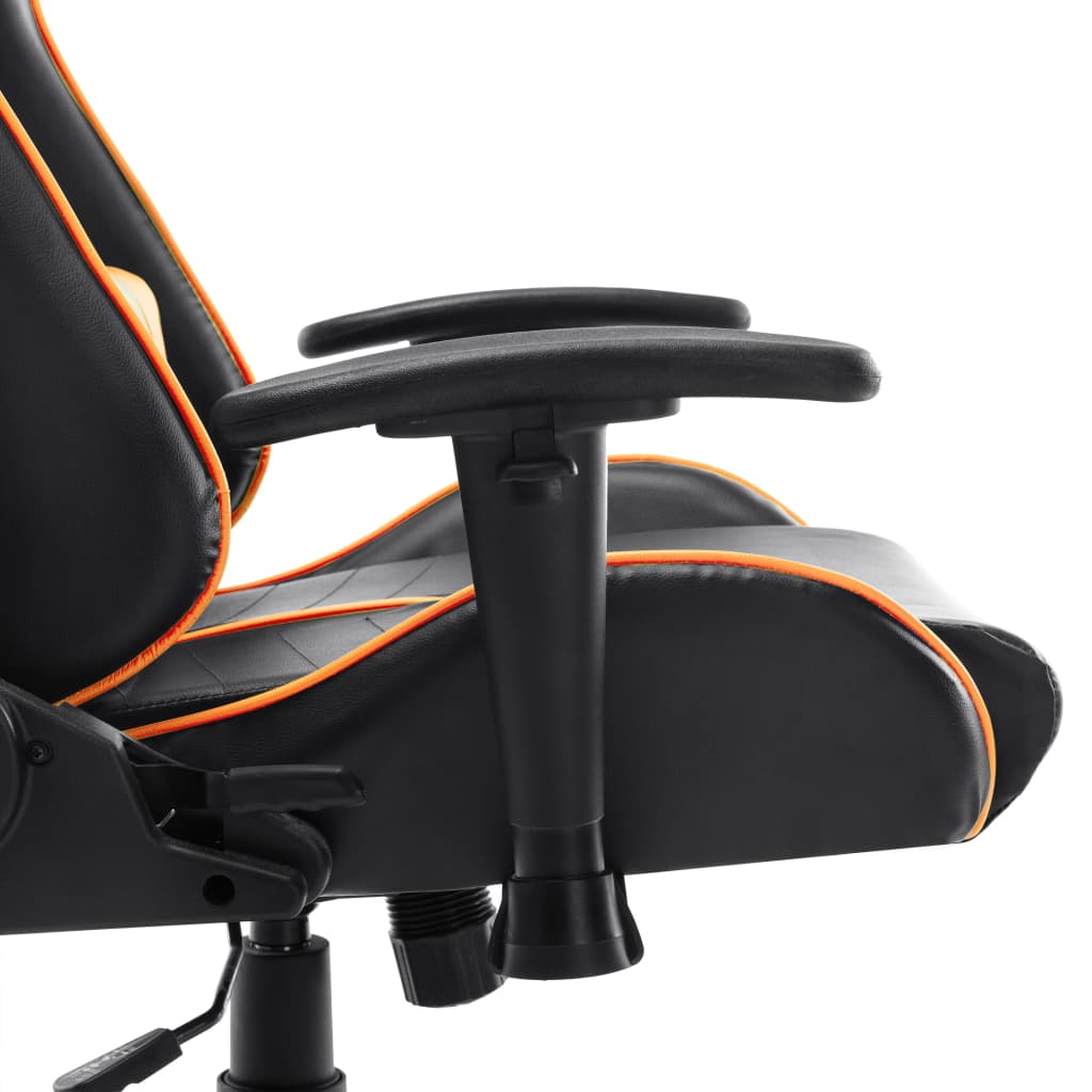 fekete és narancssárga műbőr gamer szék