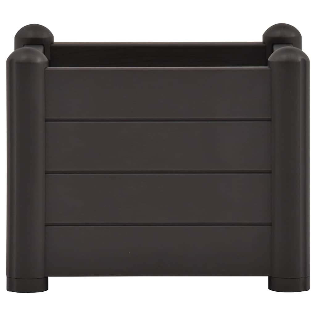 antracitszürje kerti PP magaságyás 43 x 43 x 35 cm