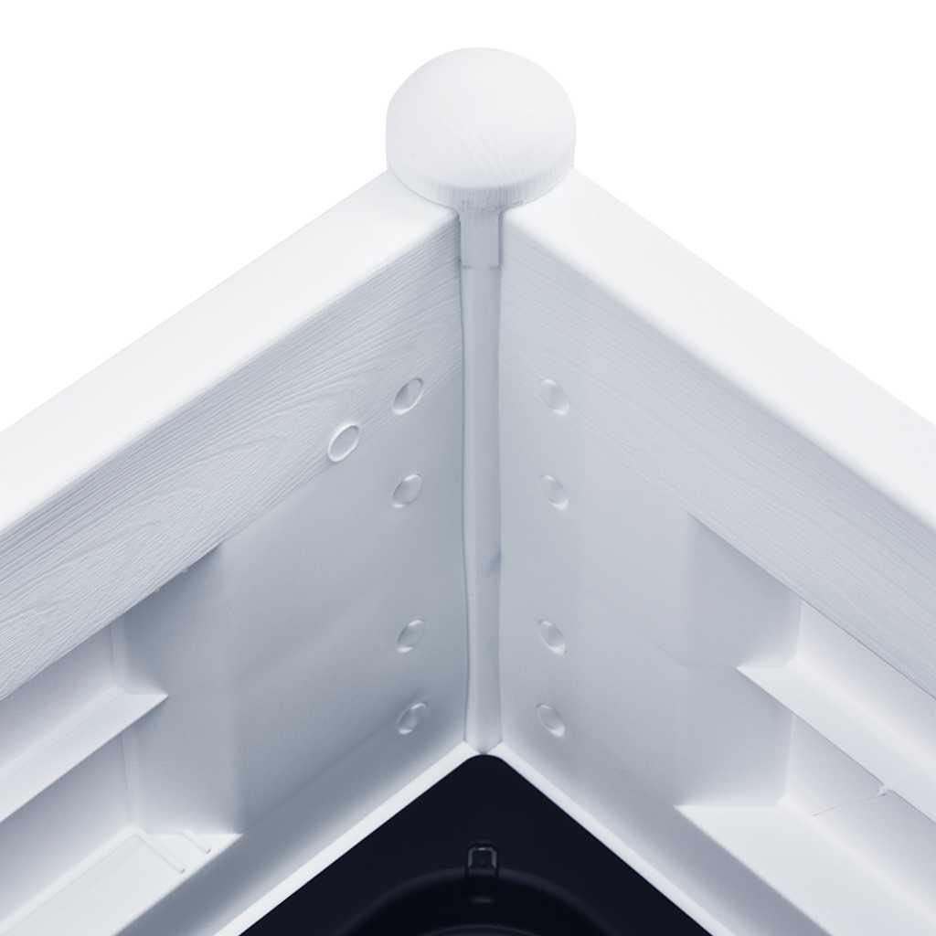 fehér kerti PP magaságyás 100 x 43 x 35 cm