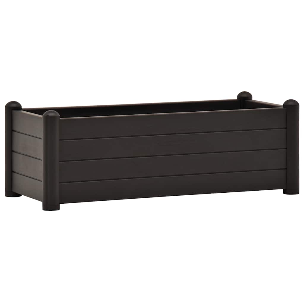 antracitszürke kerti PP magaságyás 100 x 43 x 35 cm