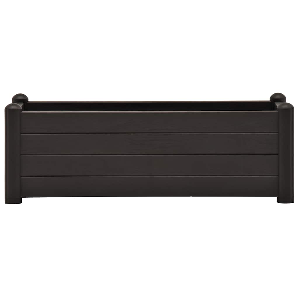 antracitszürke kerti PP magaságyás 100 x 43 x 35 cm