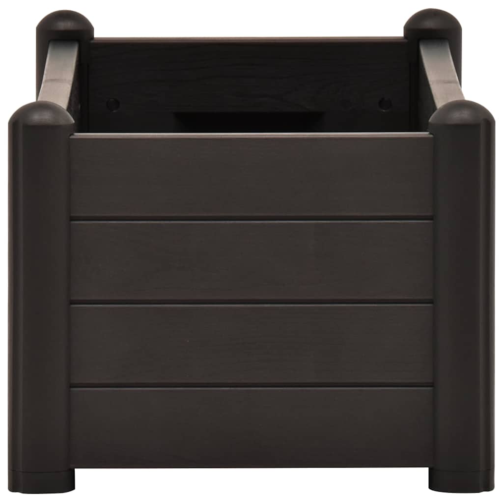 antracitszürke kerti PP magaságyás 100 x 43 x 35 cm