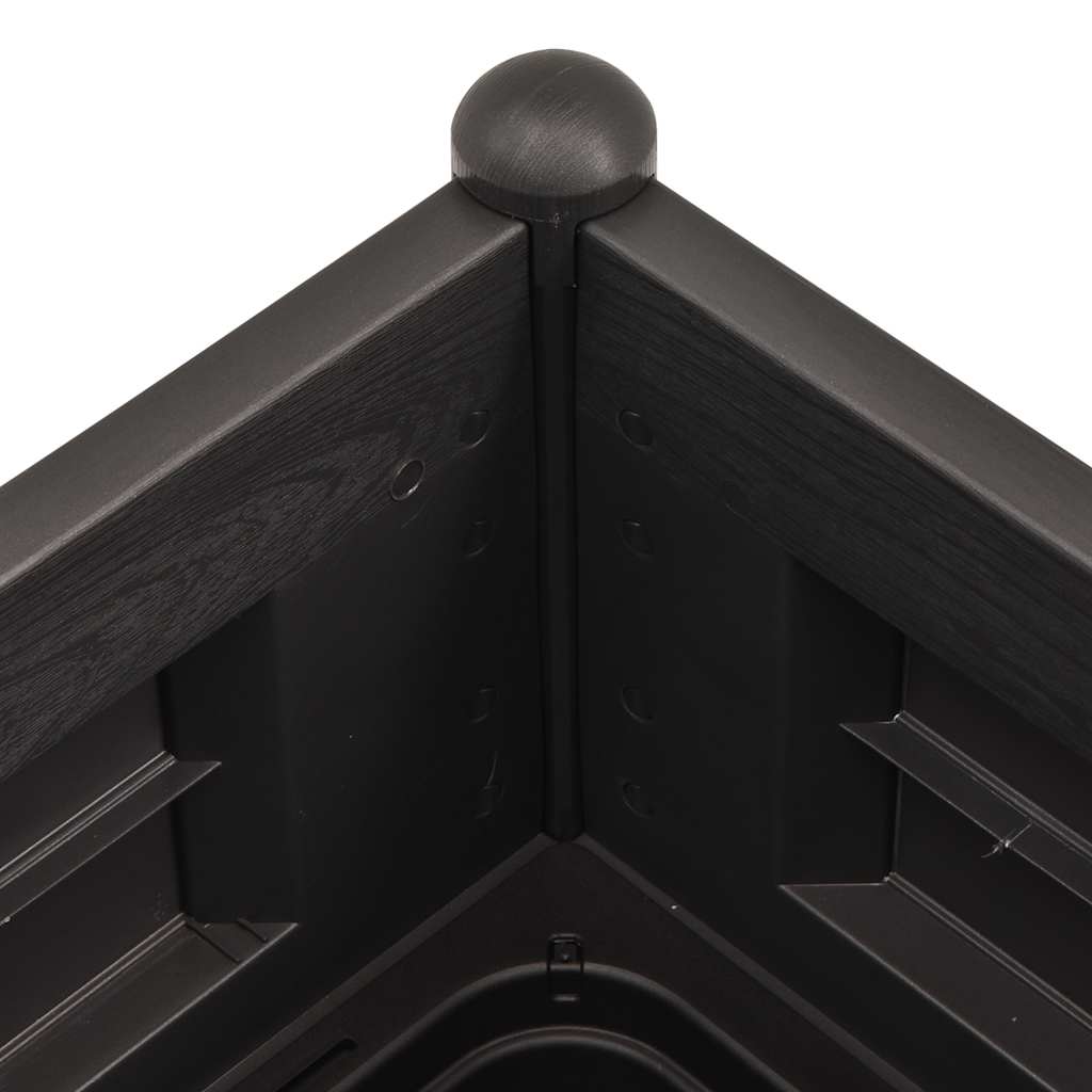 antracitszürke kerti PP magaságyás 100 x 43 x 35 cm