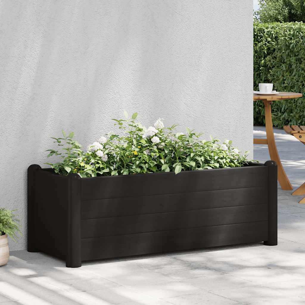 antracitszürke kerti PP magaságyás 100 x 43 x 35 cm