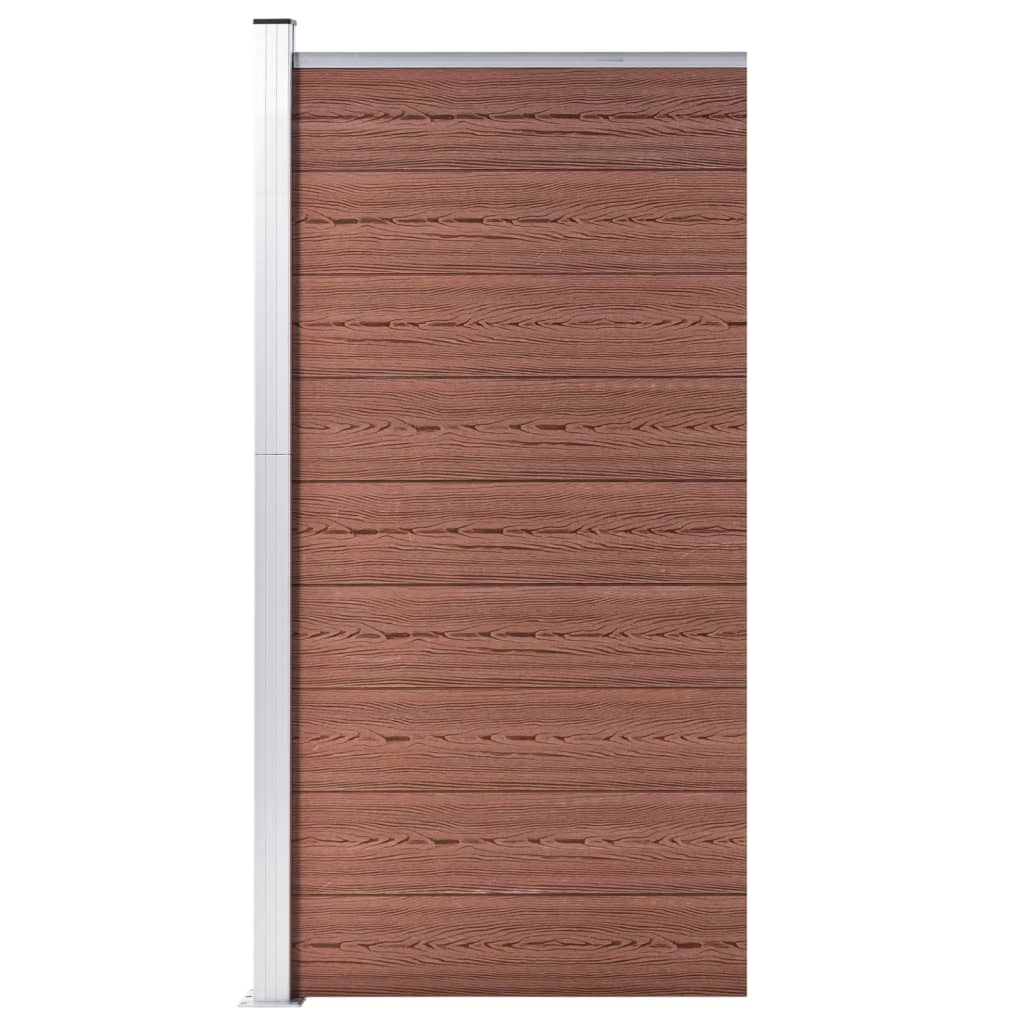barna WPC kerítéspanel 95 x 186 cm
