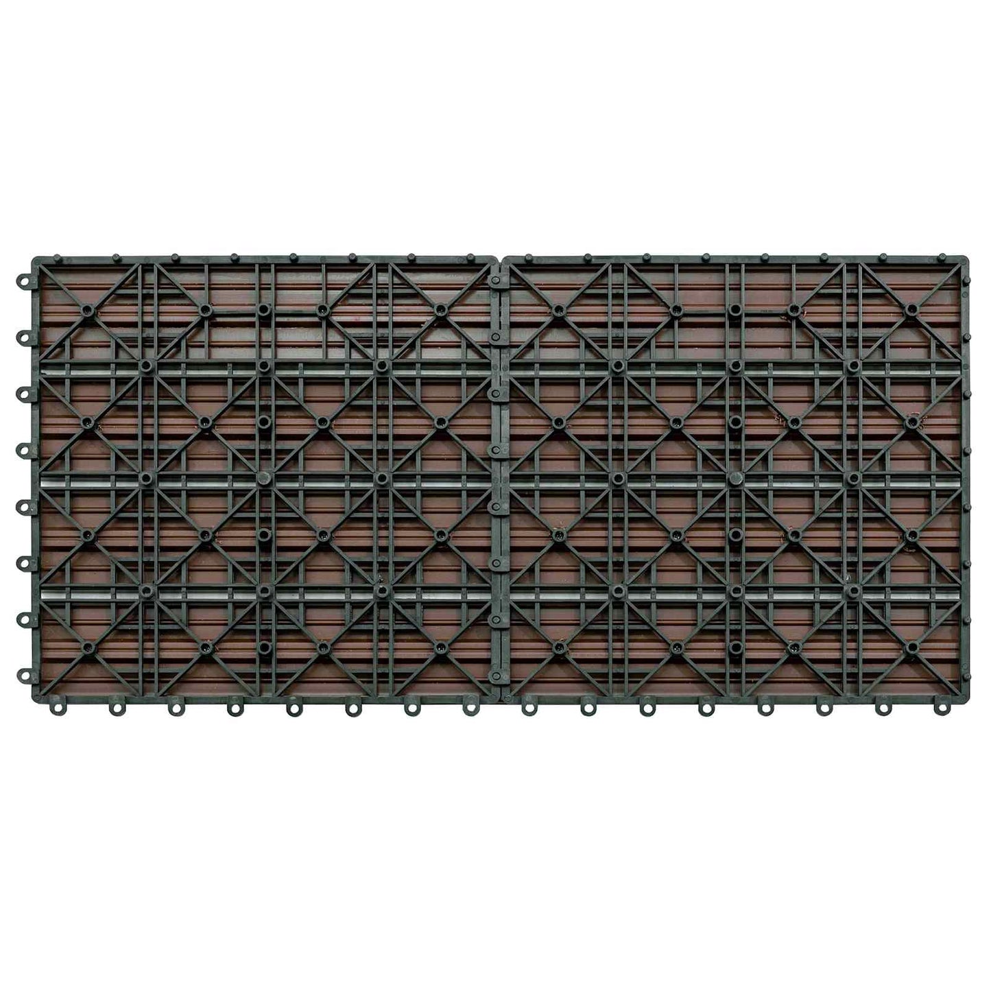 Faszegély járólap 6 db Barna 60 x 30 cm WPC