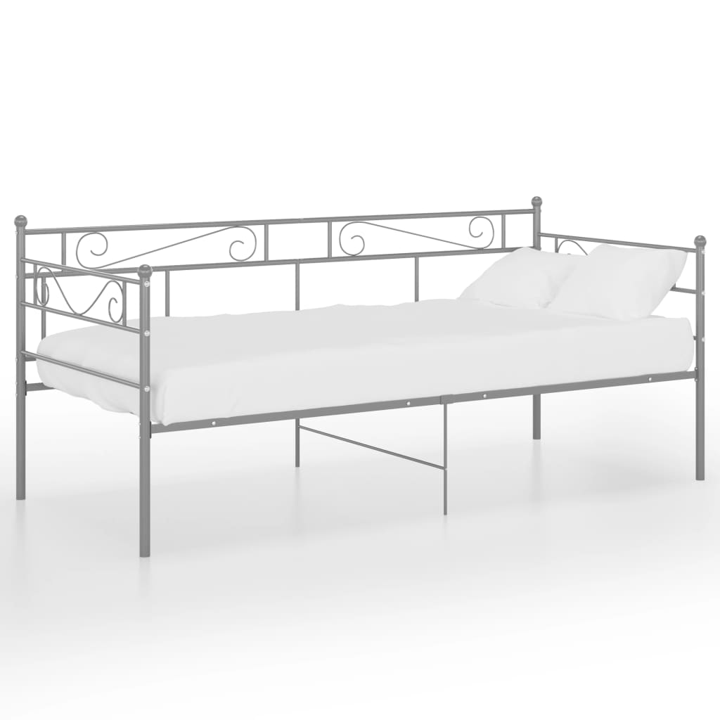 szürke fém kanapéágy-keret 90 x 200 cm