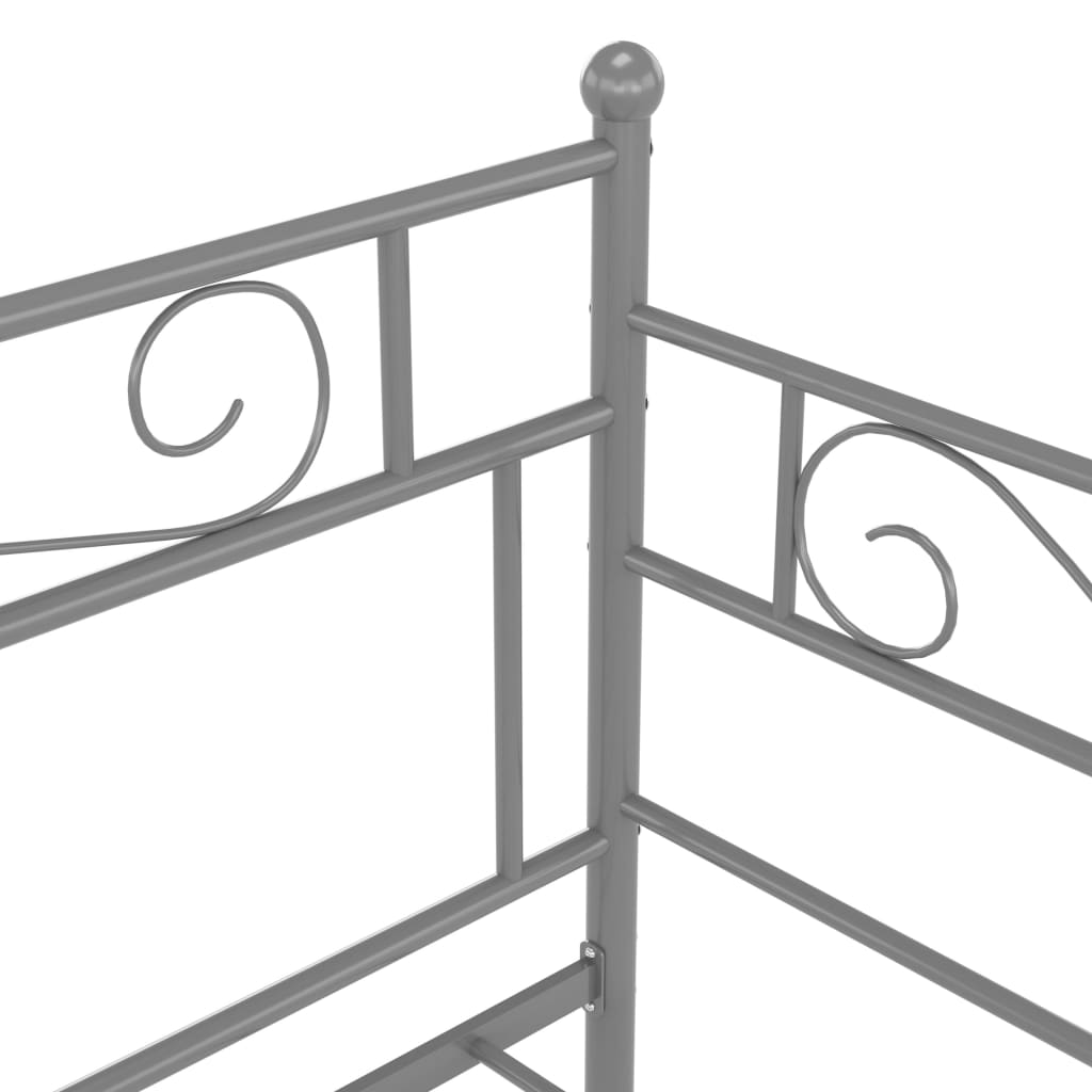 szürke fém kanapéágy-keret 90 x 200 cm