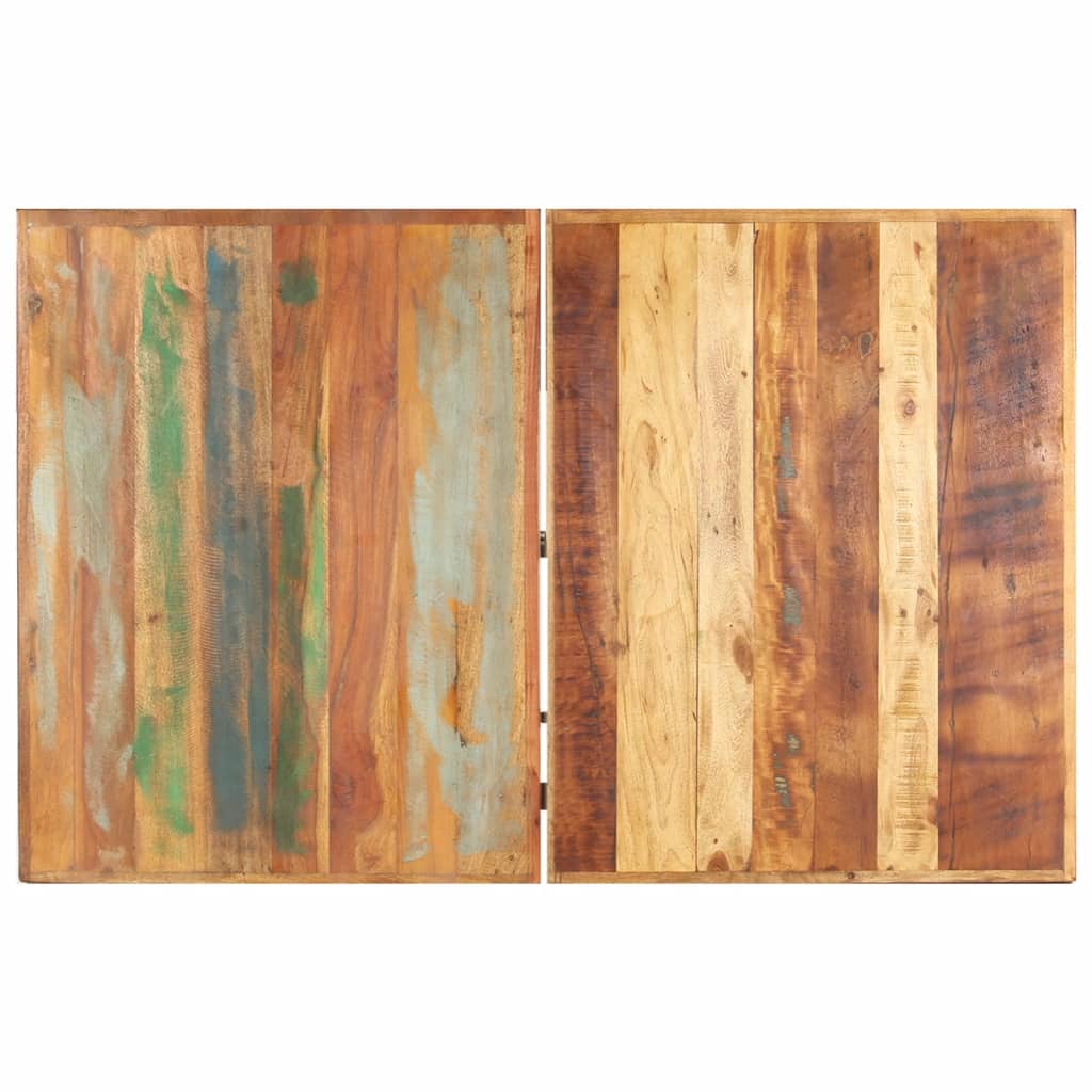 tömör újrahasznosított fa dohányzóasztal 142 x 90 x 42 cm