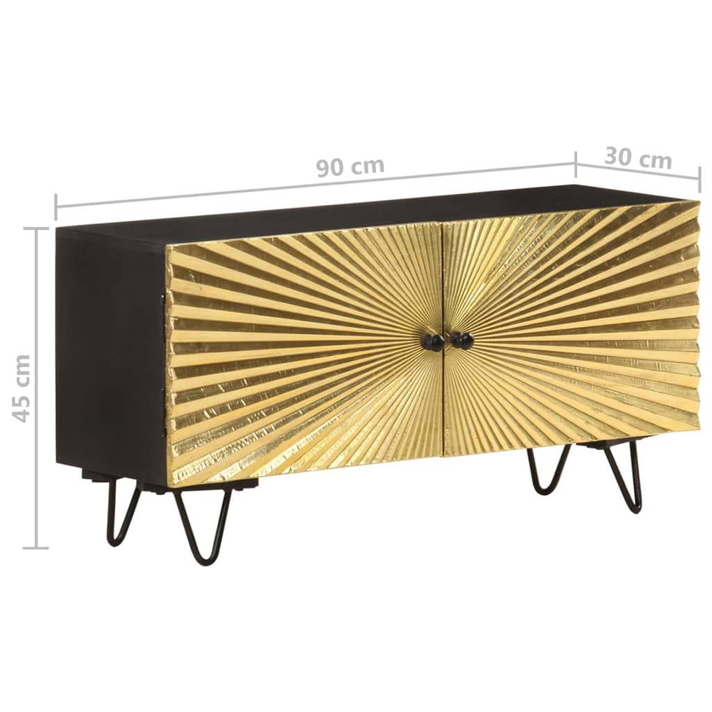 tömör mangófa TV-szekrény 90 x 30 x 45 cm