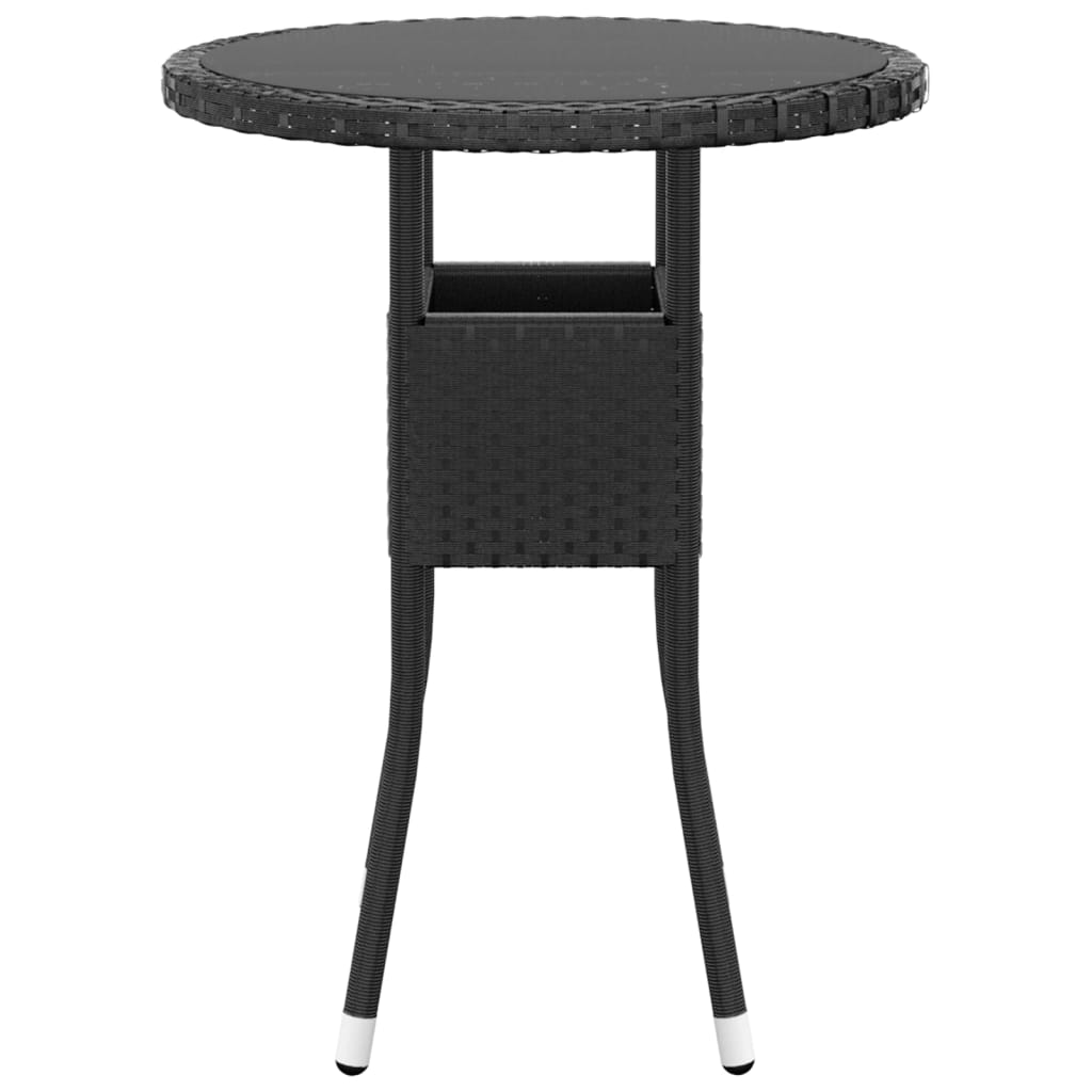 5 részes fekete polyrattan kerti ülőgarnitúra