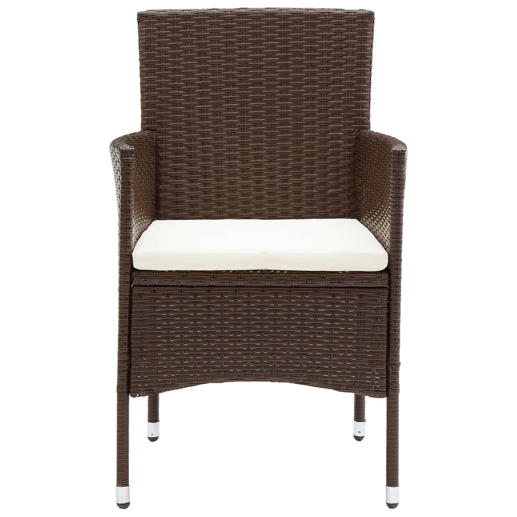 5 részes barna polyrattan kerti étkezőgarnitúra