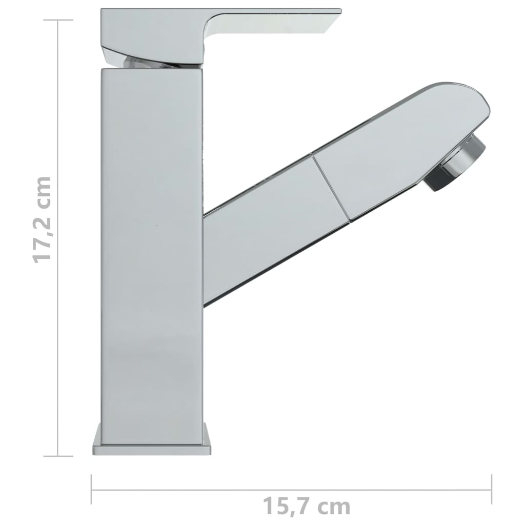 krómozott kihúzható fürdőszobai mosdócsaptelep 157 x 172 mm