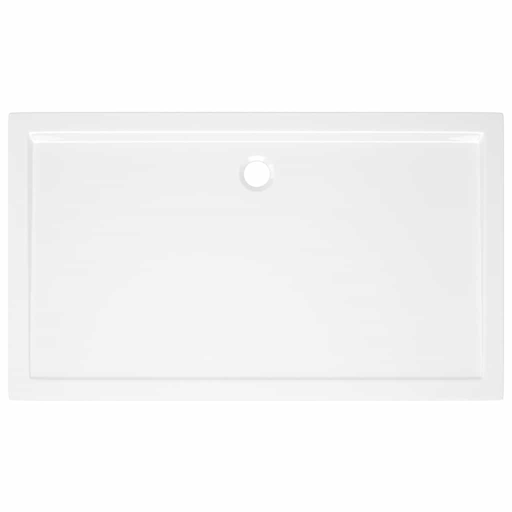 téglalap alakú fehér ABS zuhanytálca 70 x 120 cm